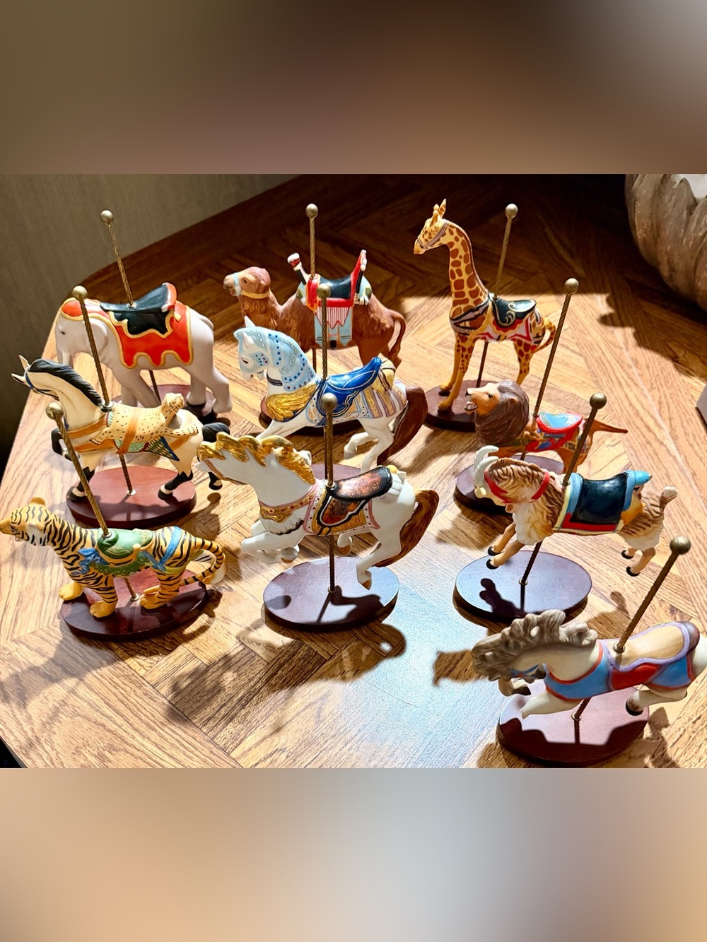 1988 Franklin Mint Treasury of Carousel Art William Mann Animals